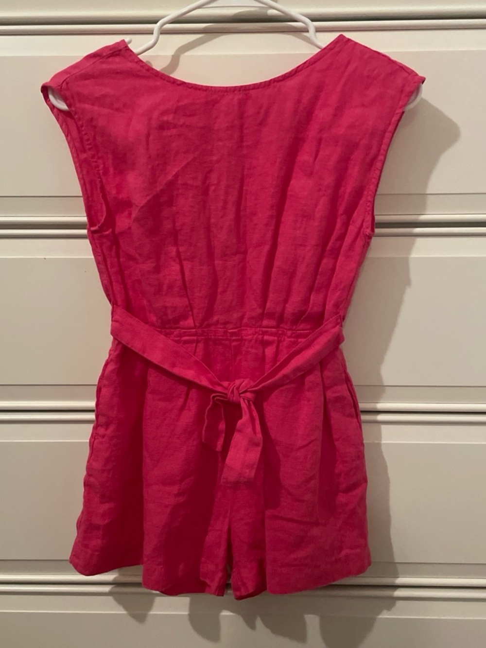 Girls Zara Pink Belted Romper - Kids Bottoms